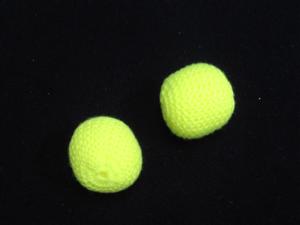 (image for) Crocheted Sponge Chop Cup Balls - 2 Inch Set of 2